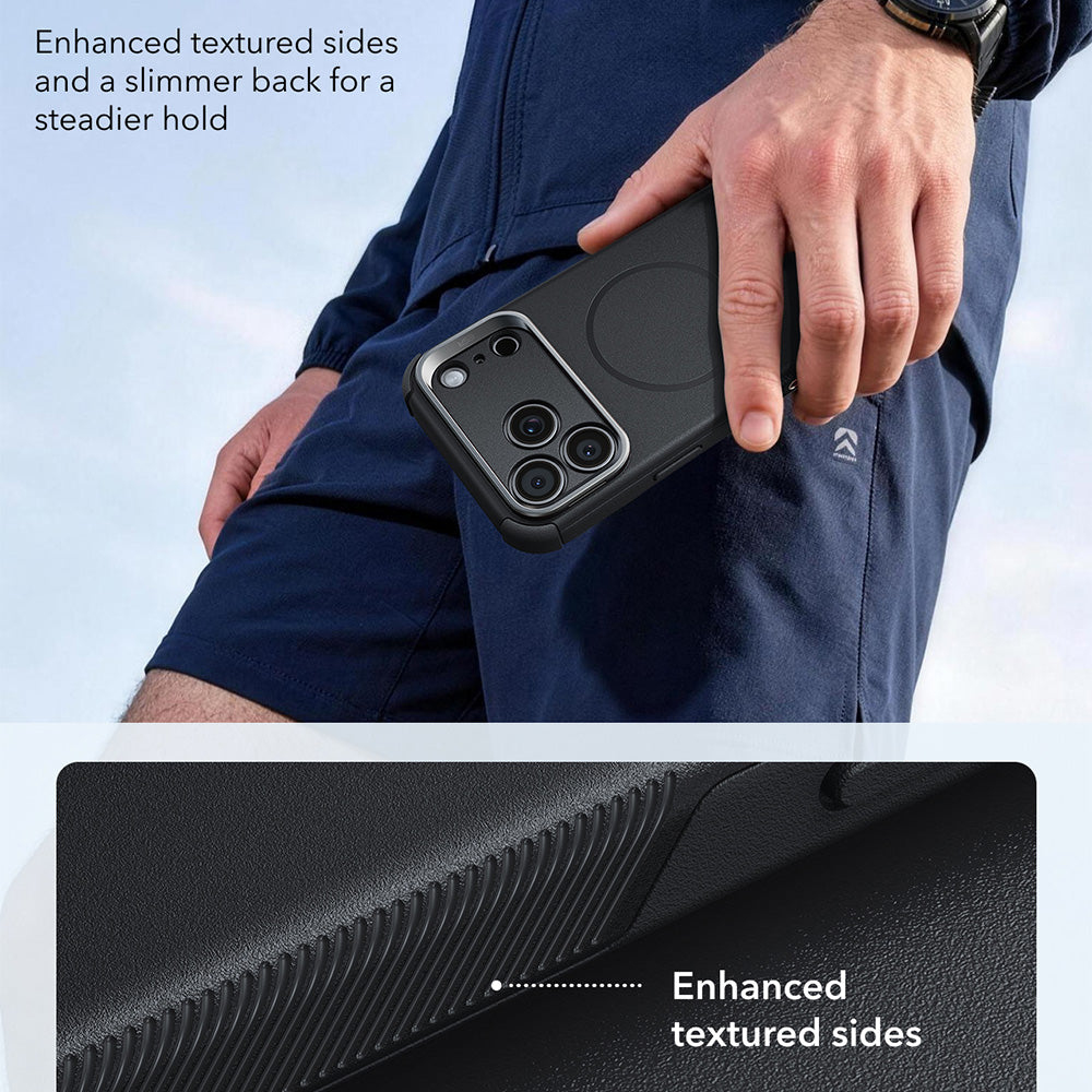 Husa MagSafe pentru Apple iPhone 18 Pro Max / 17 Pro Max, ESR, Cyber Armor Kickstand, Neagra