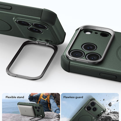 Husa MagSafe pentru Apple iPhone 18 Pro Max / 17 Pro Max, ESR, Cyber Armor Kickstand, Verde