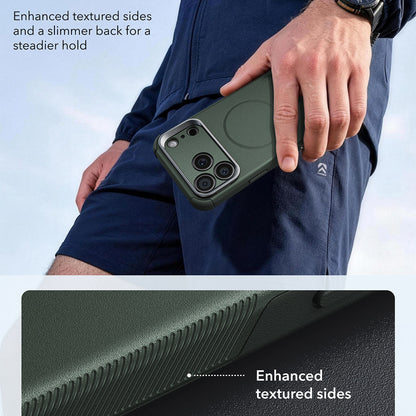 Husa MagSafe pentru Apple iPhone 18 Pro Max / 17 Pro Max, ESR, Cyber Armor Kickstand, Verde
