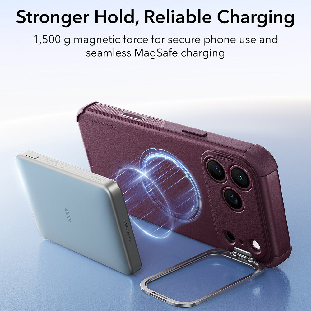 Husa MagSafe pentru Apple iPhone 18 Pro Max / 17 Pro Max, ESR, Cyber Armor Kickstand, Visinie Inchis Satinata