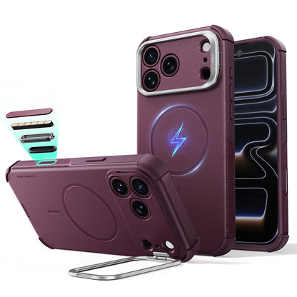 Husa MagSafe pentru Apple iPhone 18 Pro Max / 17 Pro Max, ESR, Cyber Armor Kickstand, Visinie Inchis Satinata