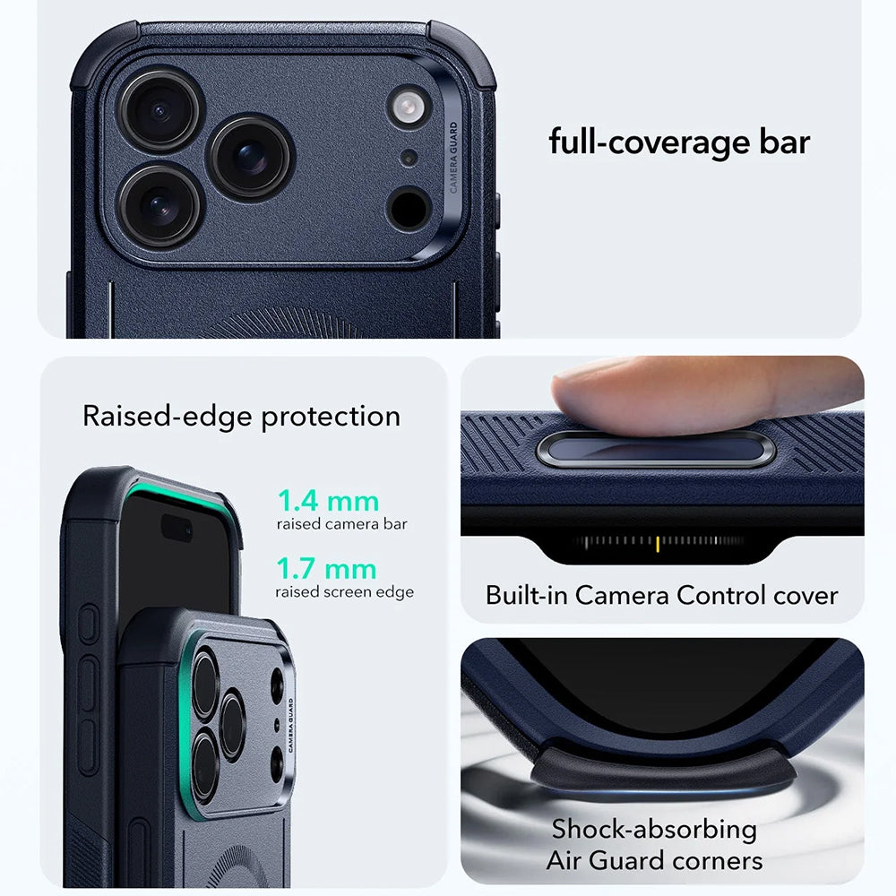 Husa MagSafe pentru Apple iPhone 18 Pro Max / 17 Pro Max, ESR, Cyber, Bleumarin