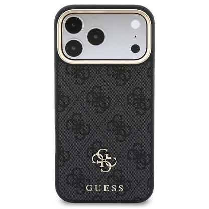 Husa MagSafe pentru Apple iPhone 18 Pro Max / 17 Pro Max, Guess, 4G Cardslot & Big Strap, Neagra