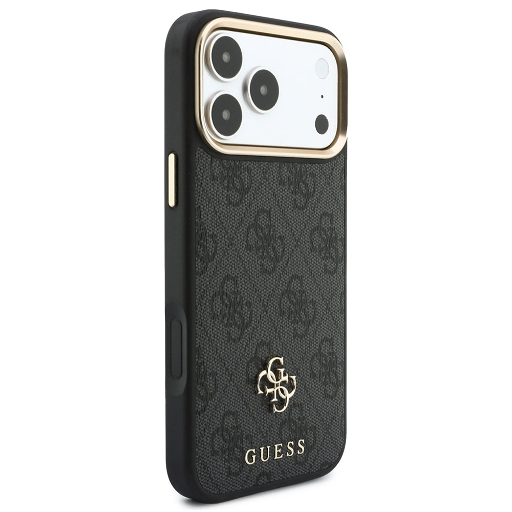 Husa MagSafe pentru Apple iPhone 18 Pro Max / 17 Pro Max, Guess, 4G Cardslot & Big Strap, Neagra