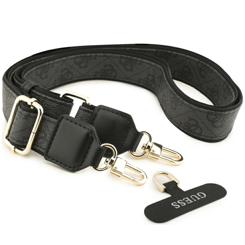 Husa MagSafe pentru Apple iPhone 18 Pro Max / 17 Pro Max, Guess, 4G Cardslot & Big Strap, Neagra