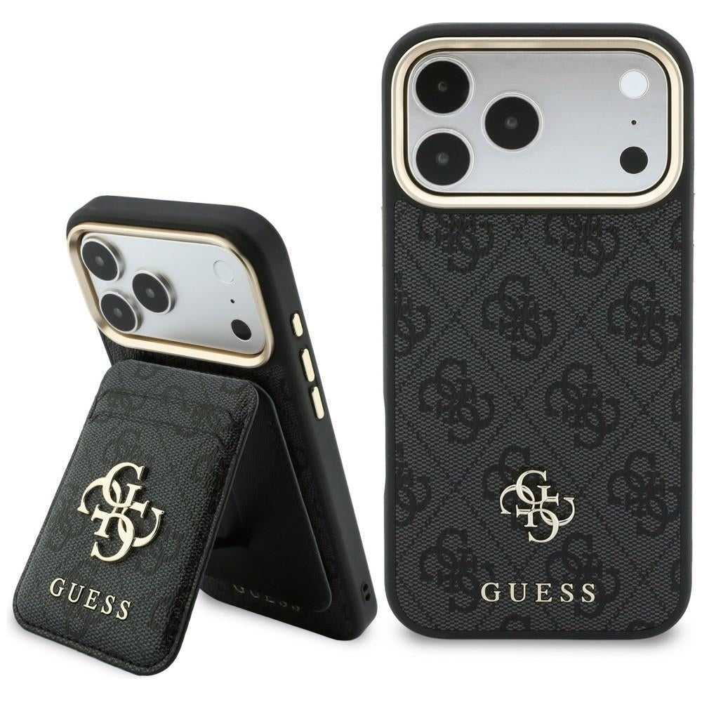 Husa MagSafe pentru Apple iPhone 18 Pro Max / 17 Pro Max, Guess, 4G Cardslot, Neagra