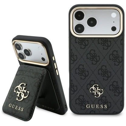 Husa MagSafe pentru Apple iPhone 18 Pro Max / 17 Pro Max, Guess, 4G Cardslot, Neagra