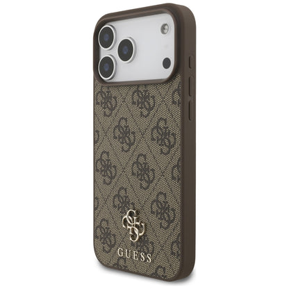 Husa MagSafe pentru Apple iPhone 18 Pro Max / 17 Pro Max, Guess, 4G Small and Classic, Maro