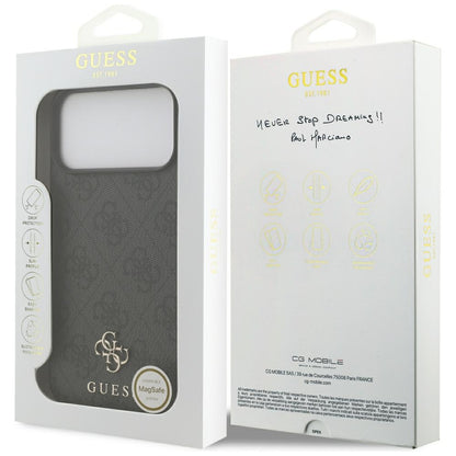 Husa MagSafe pentru Apple iPhone 18 Pro Max / 17 Pro Max, Guess, 4G Small and Classic, Neagra