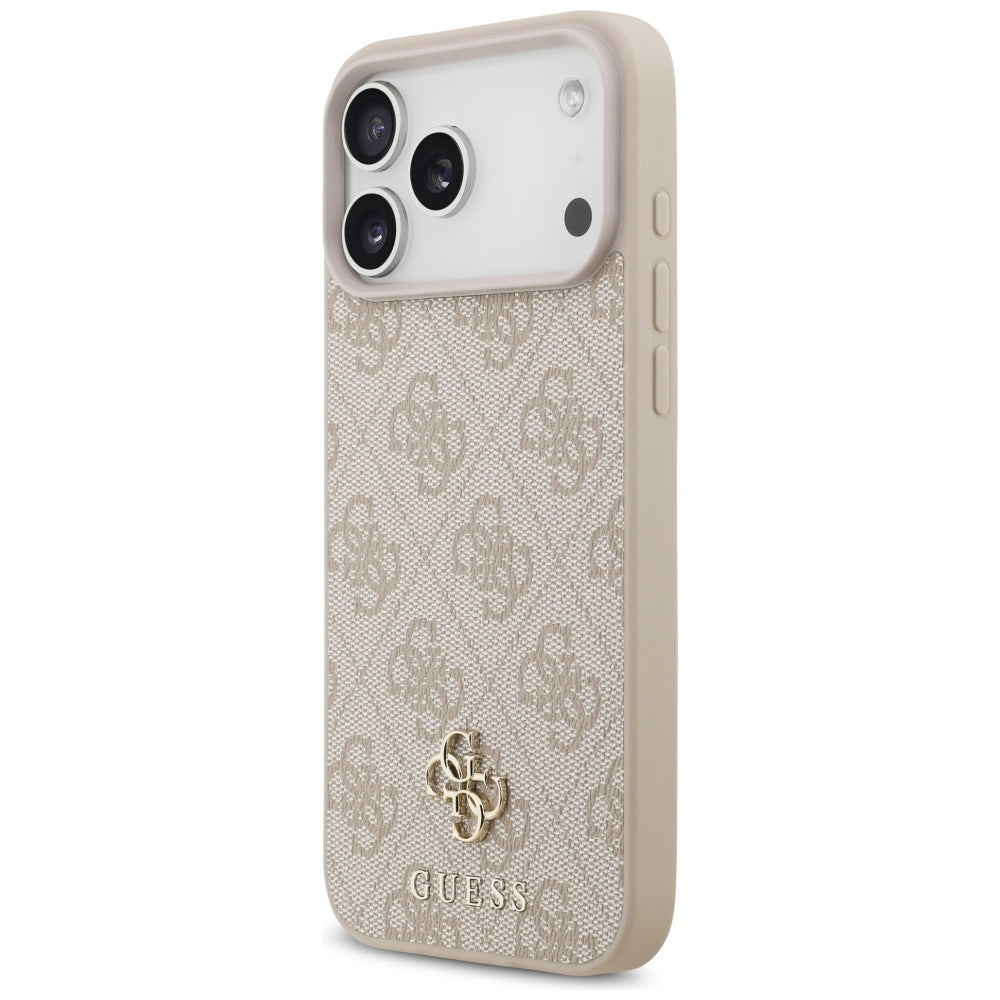 Husa MagSafe pentru Apple iPhone 18 Pro Max / 17 Pro Max, Guess, 4G Small and Classic, Roz