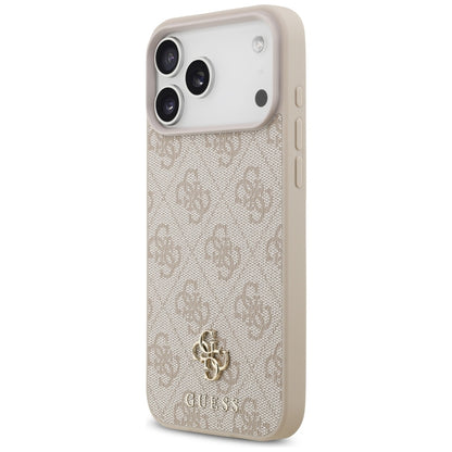 Husa MagSafe pentru Apple iPhone 18 Pro Max / 17 Pro Max, Guess, 4G Small and Classic, Roz