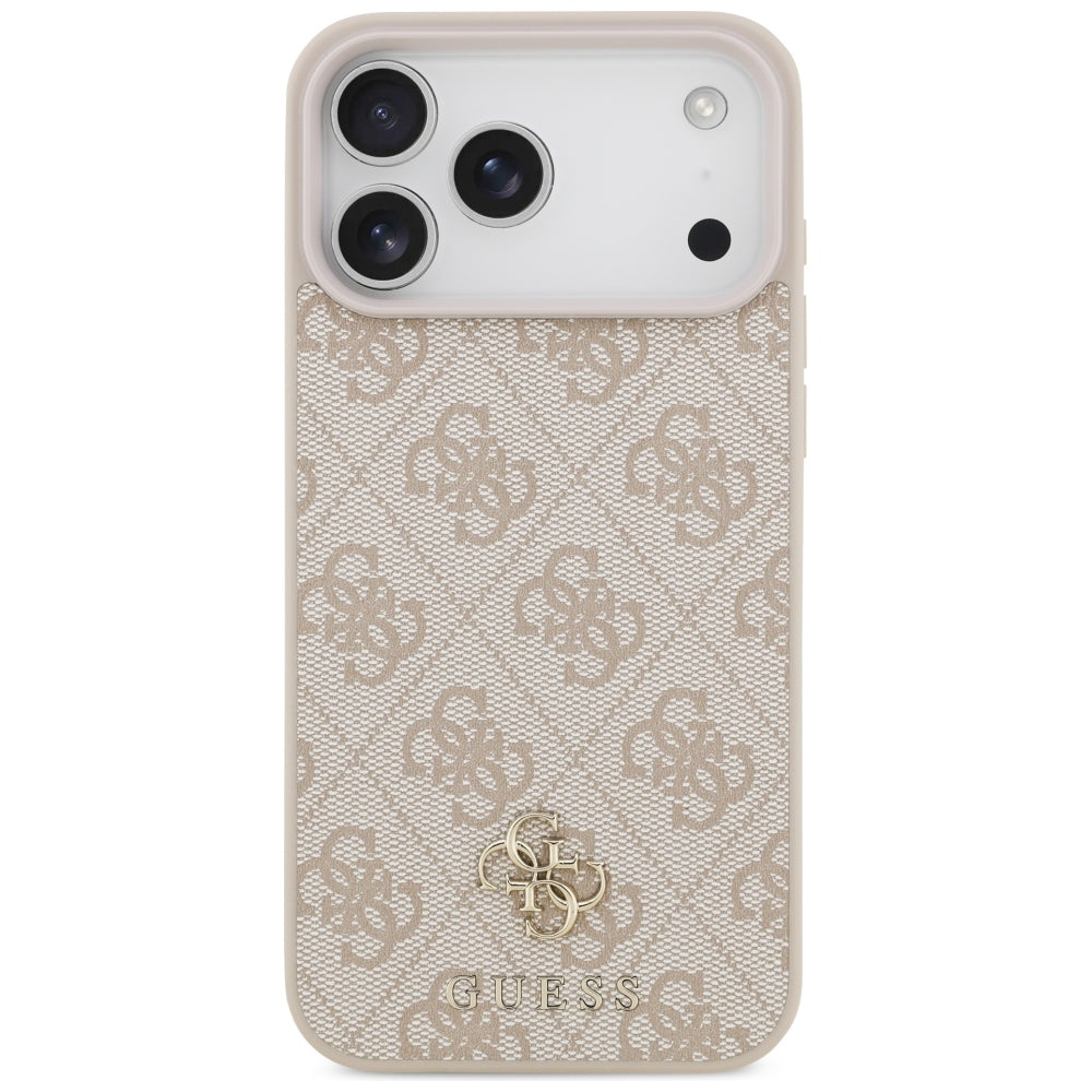 Husa MagSafe pentru Apple iPhone 18 Pro Max / 17 Pro Max, Guess, 4G Small and Classic, Roz