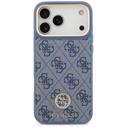 Husa MagSafe pentru Apple iPhone 18 Pro Max / 17 Pro Max, Guess, 4G Strass Logo, Albastra