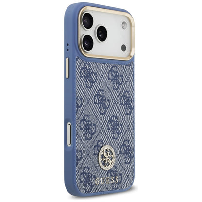Husa MagSafe pentru Apple iPhone 18 Pro Max / 17 Pro Max, Guess, 4G Strass Logo, Albastra