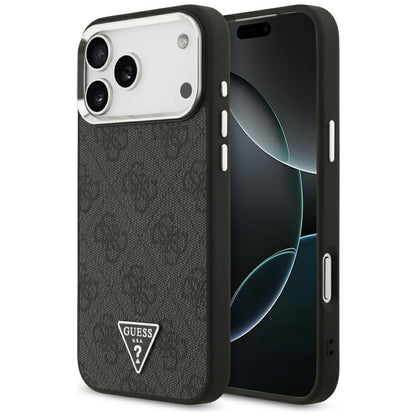 Husa MagSafe pentru Apple iPhone 18 Pro Max / 17 Pro Max, Guess, 4G Triangle Logo, Neagra