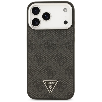 Husa MagSafe pentru Apple iPhone 18 Pro Max / 17 Pro Max, Guess, 4G Triangle Logo, Neagra