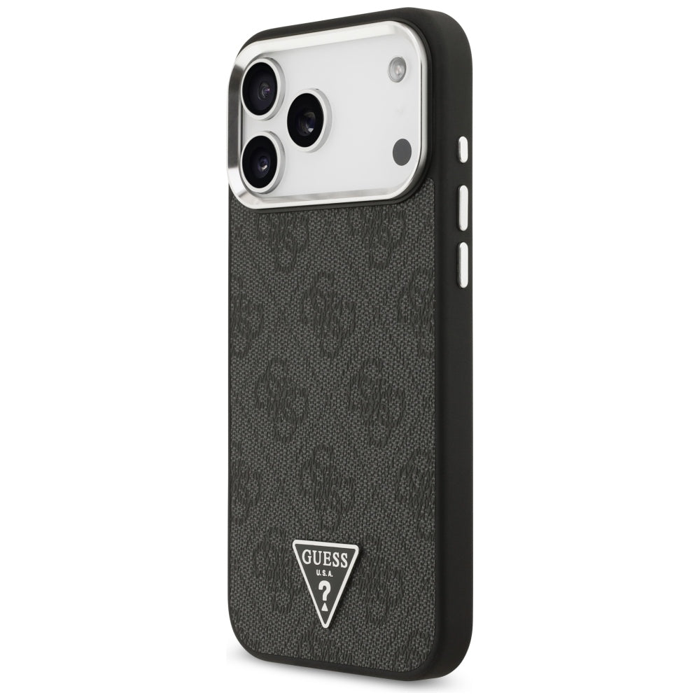 Husa MagSafe pentru Apple iPhone 18 Pro Max / 17 Pro Max, Guess, 4G Triangle Logo, Neagra