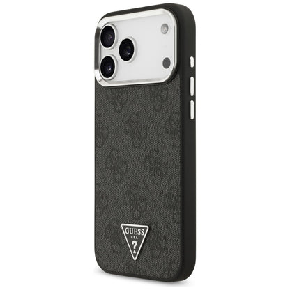 Husa MagSafe pentru Apple iPhone 18 Pro Max / 17 Pro Max, Guess, 4G Triangle Logo, Neagra