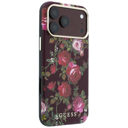 Husa MagSafe pentru Apple iPhone 18 Pro Max / 17 Pro Max, Guess, Blossom Roses Print, Visinie