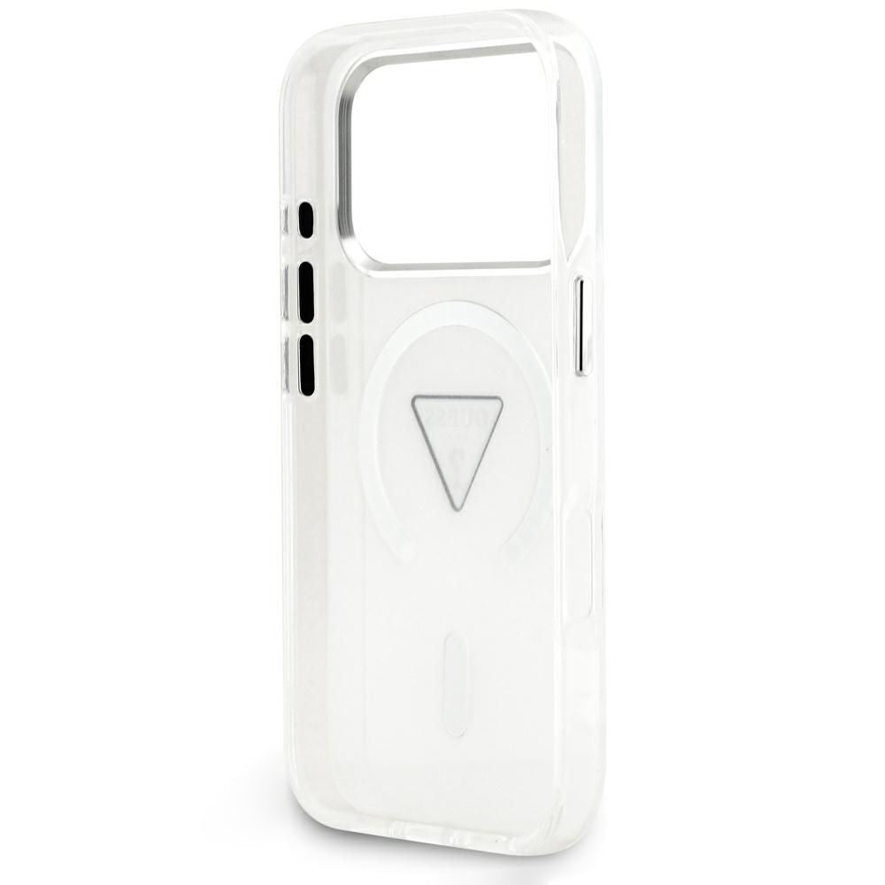 Husa MagSafe pentru Apple iPhone 18 Pro Max / 17 Pro Max, Guess, IML Gradient Triangle Logo, Transparenta