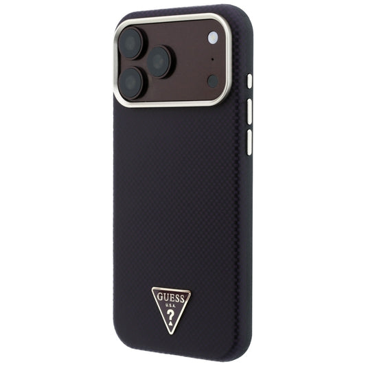 Husa MagSafe pentru Apple iPhone 18 Pro Max / 17 Pro Max, Guess, Kevlar Triangle Logo, Visinie