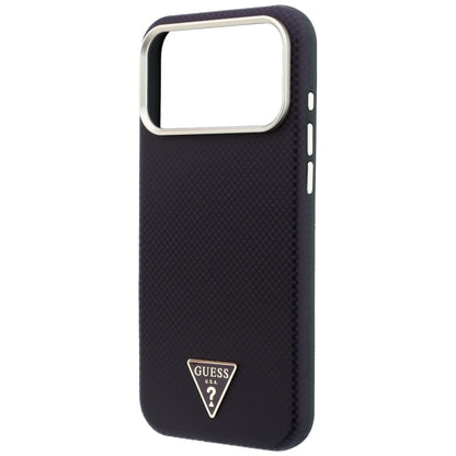 Husa MagSafe pentru Apple iPhone 18 Pro Max / 17 Pro Max, Guess, Kevlar Triangle Logo, Visinie