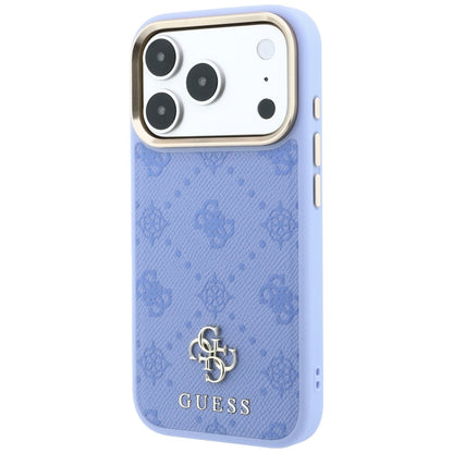Husa MagSafe pentru Apple iPhone 18 Pro Max / 17 Pro Max, Guess, Peony 4G Small Logo, Bleu