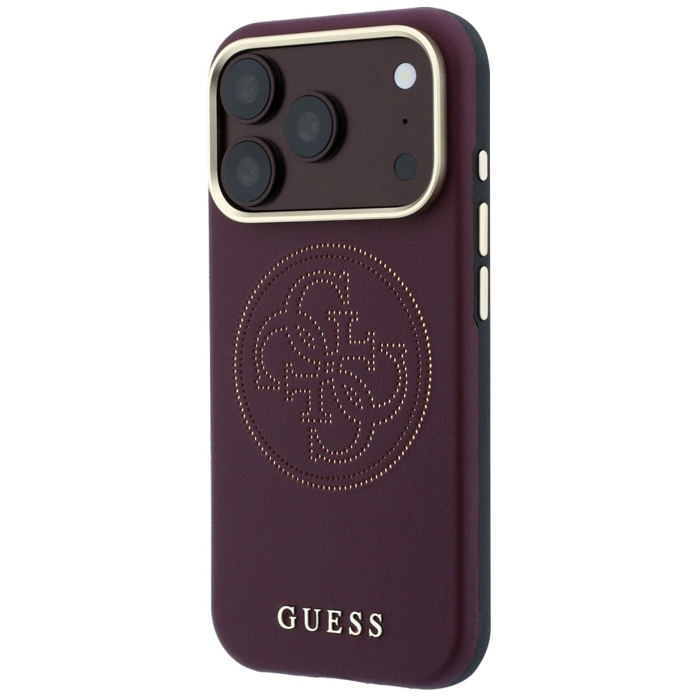 Husa MagSafe pentru Apple iPhone 18 Pro Max / 17 Pro Max, Guess, Perforated 4G, Visinie