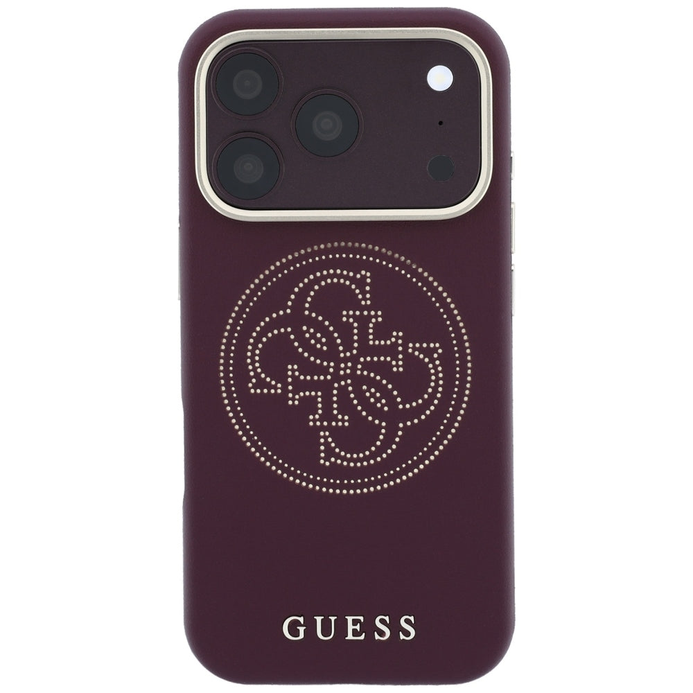 Husa MagSafe pentru Apple iPhone 18 Pro Max / 17 Pro Max, Guess, Perforated 4G, Visinie