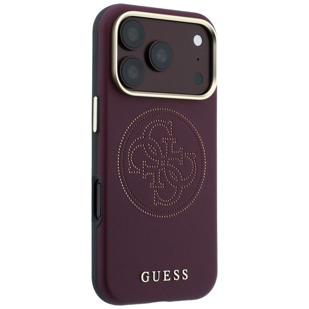 Husa MagSafe pentru Apple iPhone 18 Pro Max / 17 Pro Max, Guess, Perforated 4G, Visinie