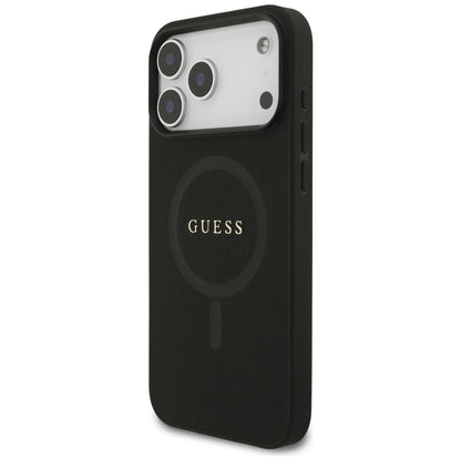 Husa MagSafe pentru Apple iPhone 18 Pro Max / 17 Pro Max, Guess, Saffiano, Neagra