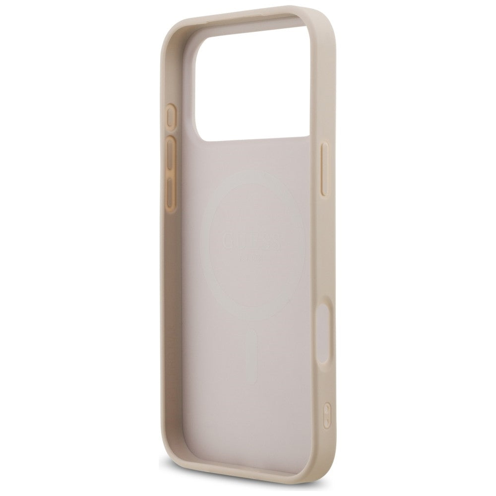Husa MagSafe pentru Apple iPhone 18 Pro Max / 17 Pro Max, Guess, Saffiano, Roz