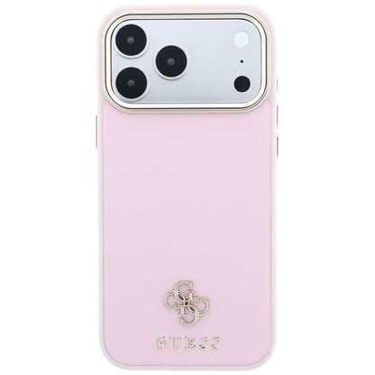 Husa MagSafe pentru Apple iPhone 18 Pro Max / 17 Pro Max, Guess, Saffiano Small 4G Classic, Roz