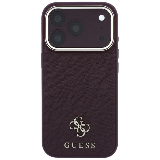 Husa MagSafe pentru Apple iPhone 18 Pro Max / 17 Pro Max, Guess, Saffiano Small 4G Classic, Visinie