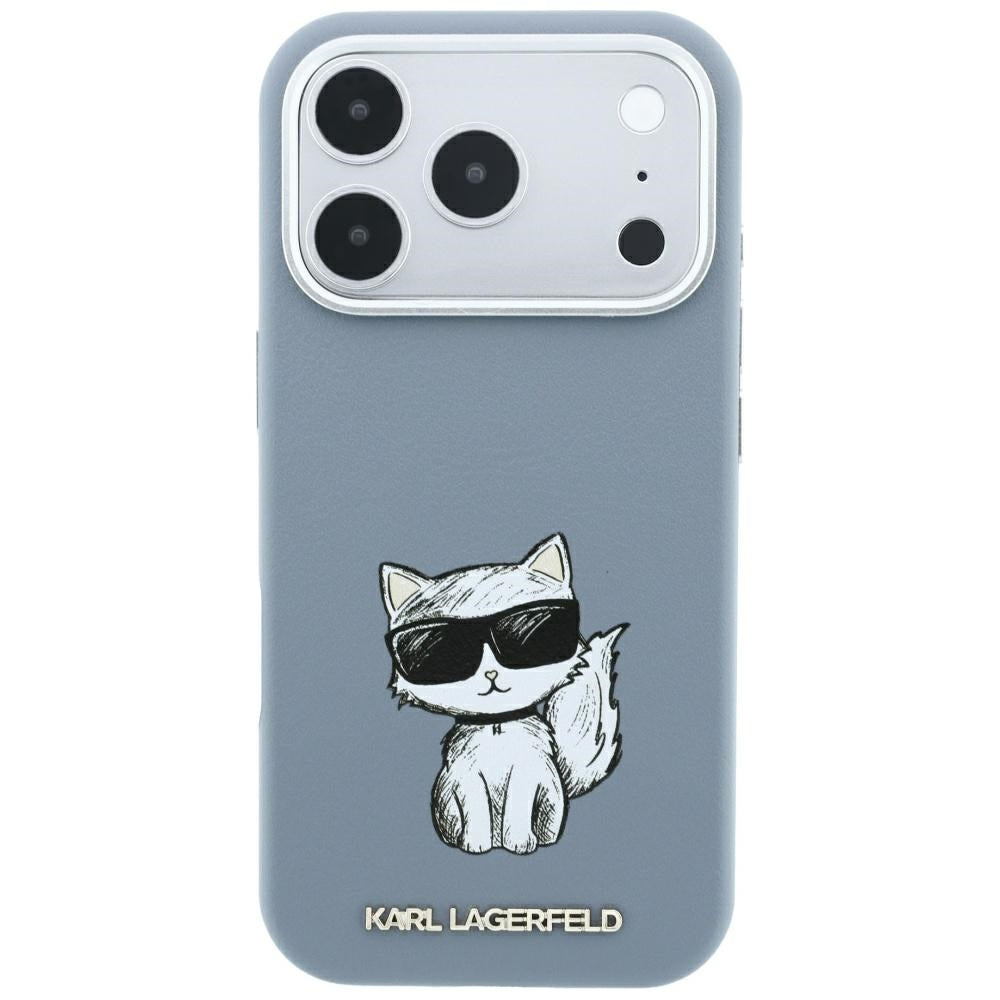 Husa MagSafe pentru Apple iPhone 18 Pro Max / 17 Pro Max, Karl Lagerfeld, Choupette Sketch, Bleu
