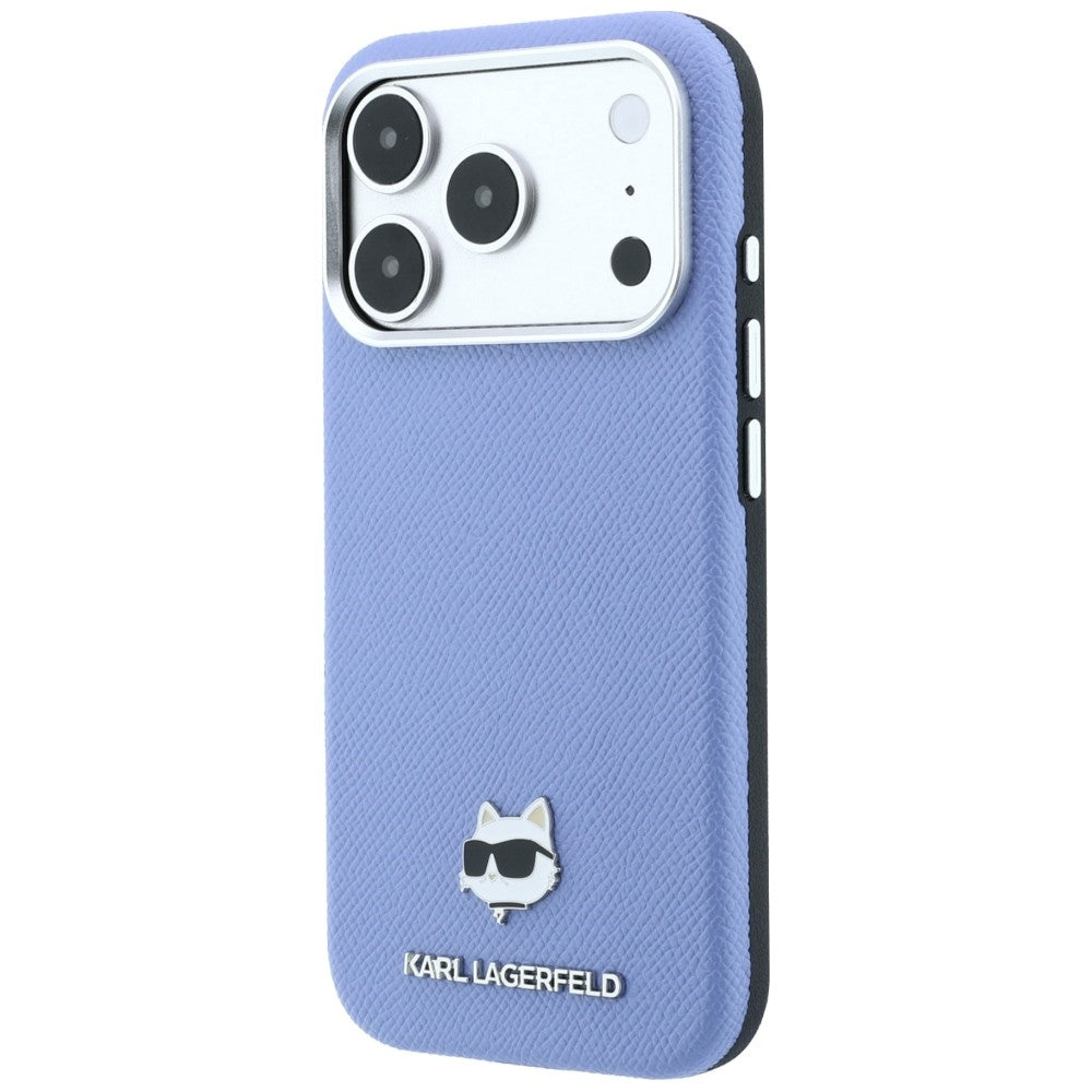 Husa MagSafe pentru Apple iPhone 18 Pro Max / 17 Pro Max, Karl Lagerfeld, Grained Choupette Head, Bleu