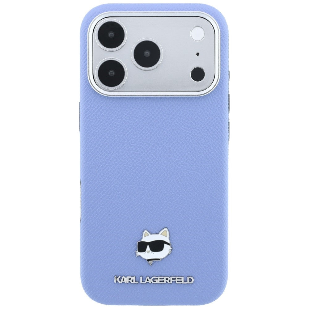 Husa MagSafe pentru Apple iPhone 18 Pro Max / 17 Pro Max, Karl Lagerfeld, Grained Choupette Head, Bleu