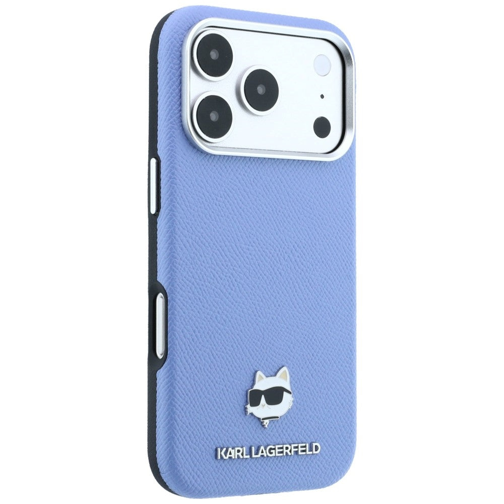 Husa MagSafe pentru Apple iPhone 18 Pro Max / 17 Pro Max, Karl Lagerfeld, Grained Choupette Head, Bleu