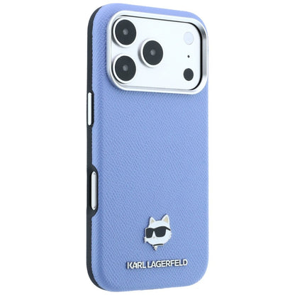 Husa MagSafe pentru Apple iPhone 18 Pro Max / 17 Pro Max, Karl Lagerfeld, Grained Choupette Head, Bleu