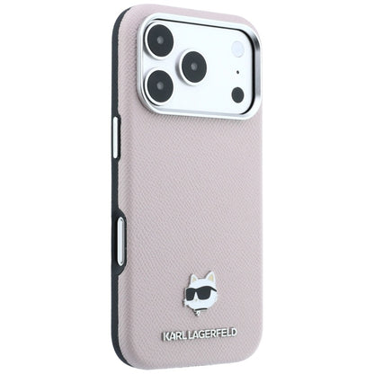 Husa MagSafe pentru Apple iPhone 18 Pro Max / 17 Pro Max, Karl Lagerfeld, Grained Choupette Head, Roz