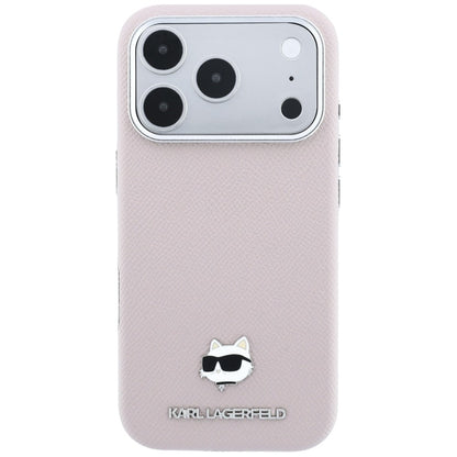 Husa MagSafe pentru Apple iPhone 18 Pro Max / 17 Pro Max, Karl Lagerfeld, Grained Choupette Head, Roz