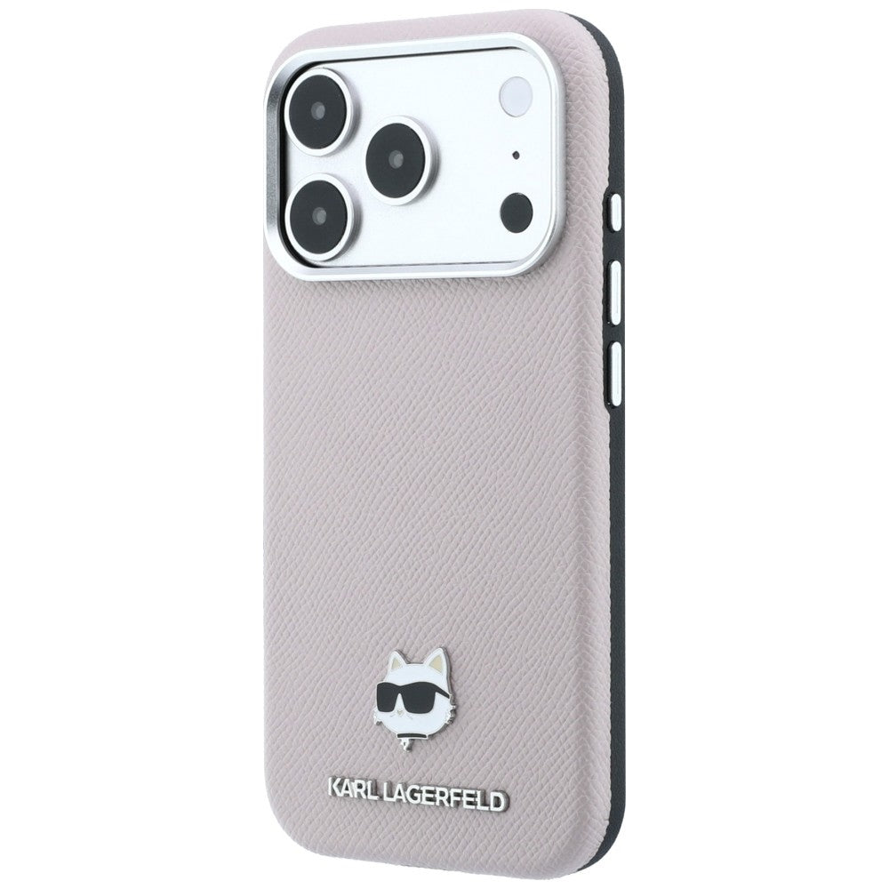 Husa MagSafe pentru Apple iPhone 18 Pro Max / 17 Pro Max, Karl Lagerfeld, Grained Choupette Head, Roz