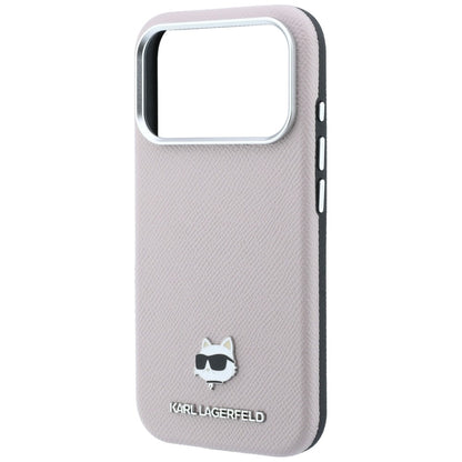 Husa MagSafe pentru Apple iPhone 18 Pro Max / 17 Pro Max, Karl Lagerfeld, Grained Choupette Head, Roz