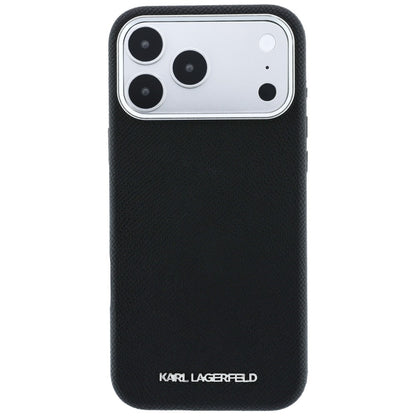 Husa MagSafe pentru Apple iPhone 18 Pro Max / 17 Pro Max, Karl Lagerfeld, Grained Elongated Logo, Neagra