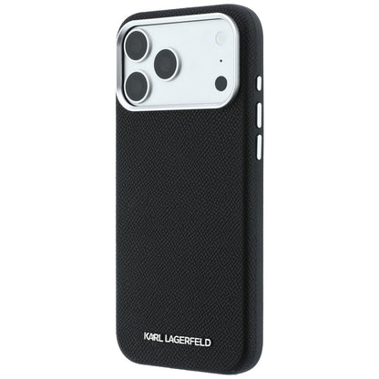 Husa MagSafe pentru Apple iPhone 18 Pro Max / 17 Pro Max, Karl Lagerfeld, Grained Elongated Logo, Neagra