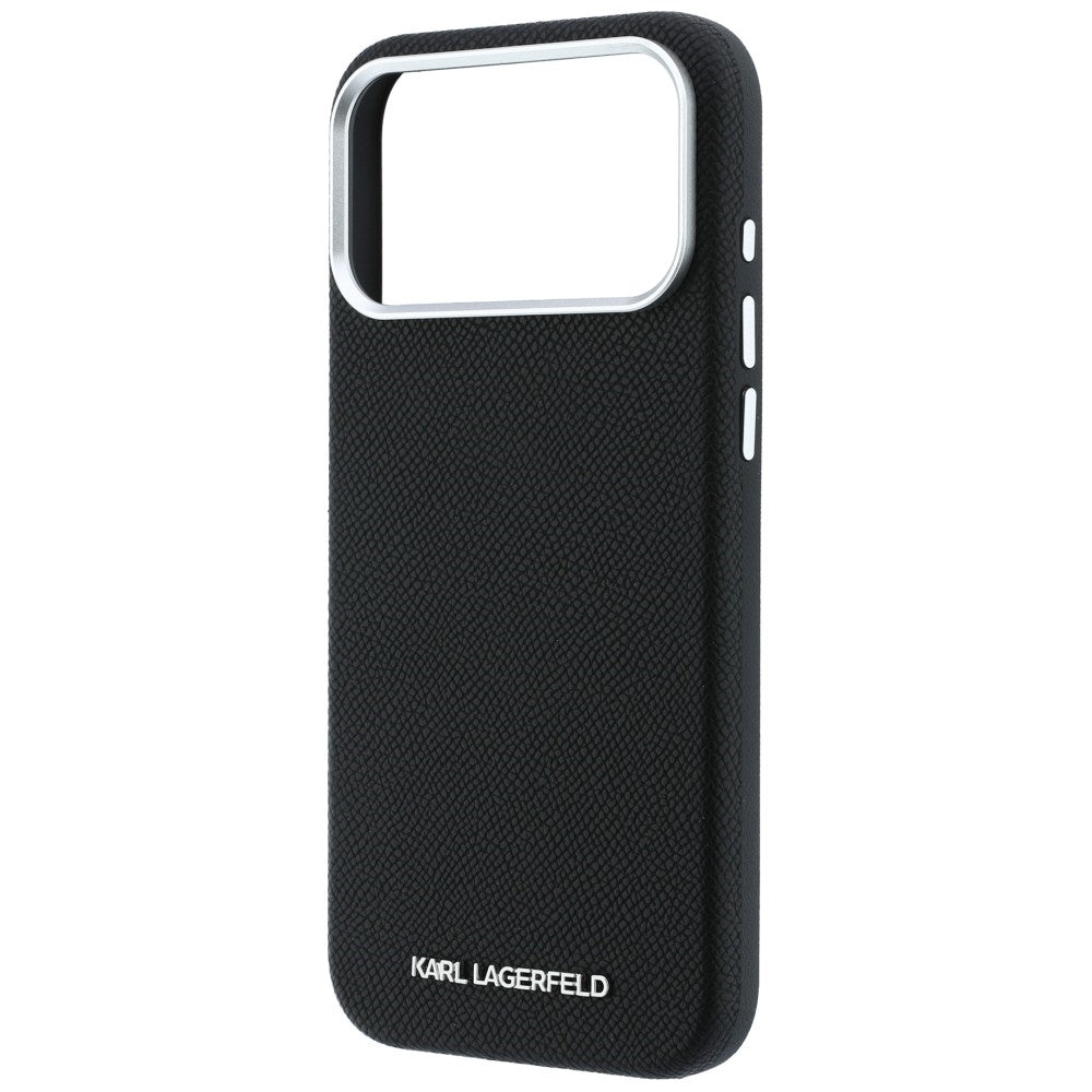 Husa MagSafe pentru Apple iPhone 18 Pro Max / 17 Pro Max, Karl Lagerfeld, Grained Elongated Logo, Neagra