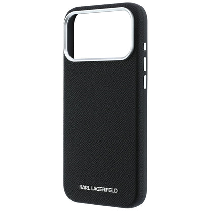 Husa MagSafe pentru Apple iPhone 18 Pro Max / 17 Pro Max, Karl Lagerfeld, Grained Elongated Logo, Neagra
