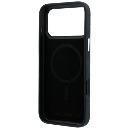 Husa MagSafe pentru Apple iPhone 18 Pro Max / 17 Pro Max, Karl Lagerfeld, Grained Elongated Logo, Neagra