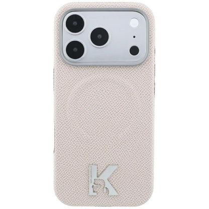 Husa MagSafe pentru Apple iPhone 18 Pro Max / 17 Pro Max, Karl Lagerfeld, Grained Embossed Ring , Bej