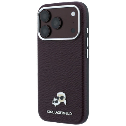 Husa MagSafe pentru Apple iPhone 18 Pro Max / 17 Pro Max, Karl Lagerfeld, Grained KC Heads, Visinie